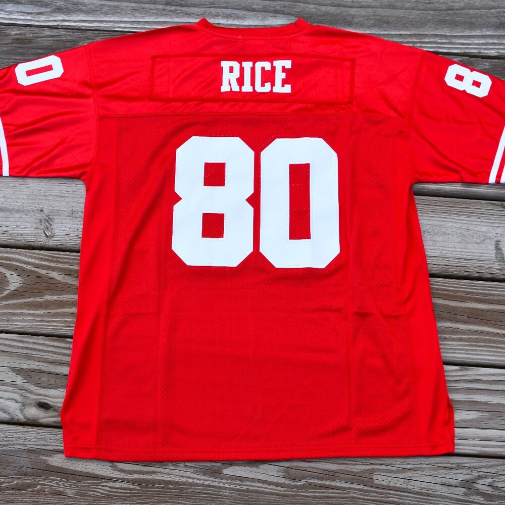 New! Jerry Rice San Francisco 49ers Red Retro Football Jersey Adult Men's Sizes